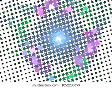 Abstract background with stars. Halftone effect. Design element for posters, business cards, presentations layouts, showcases. Vector clip art