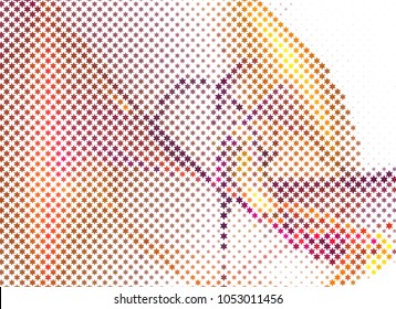 Abstract background with stars. Halftone effect. Design element for posters, business cards, presentations layouts, showcases. Vector clip art
