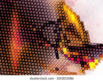 Abstract background with stars. Halftone effect. Design element for posters, business cards, presentations layouts, showcases. Vector clip art