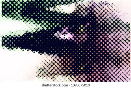Abstract background with stars. Halftone effect. Design element for posters, business cards, presentations layouts, showcases. Vector clip art