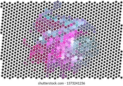 Abstract background with stars. Halftone effect. Vector clip art