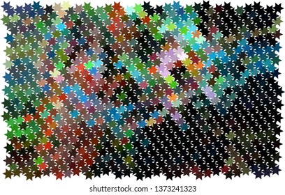 Abstract background with stars. Halftone effect. Vector clip art