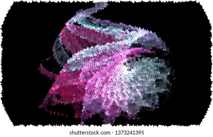 Abstract background with stars. Halftone effect. Vector clip art