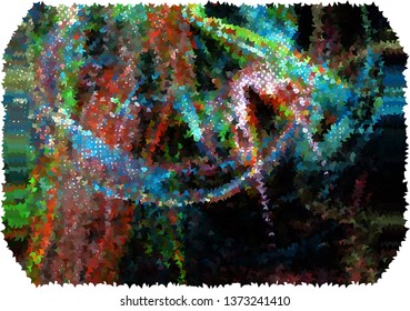 Abstract background with stars. Halftone effect. Vector clip art