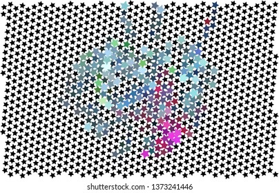 Abstract background with stars. Halftone effect. Vector clip art