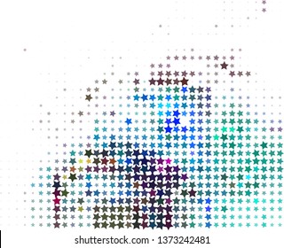 Abstract background with stars. Halftone effect. Vector clip art