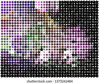 Abstract background with stars. Halftone effect. Vector clip art