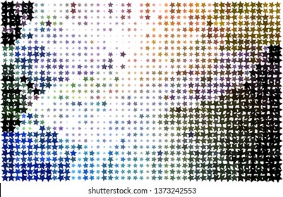 Abstract background with stars. Halftone effect. Vector clip art