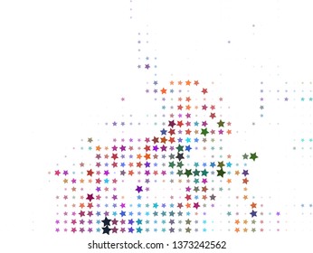 Abstract background with stars. Halftone effect. Vector clip art