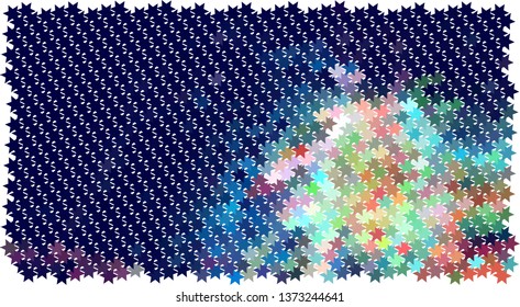 Abstract background with stars. Halftone effect. Vector clip art