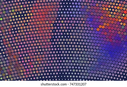 Abstract background with stars. Halftone effect. Vector clip art
