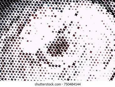 Abstract background with stars. Halftone effect. Vector clip art