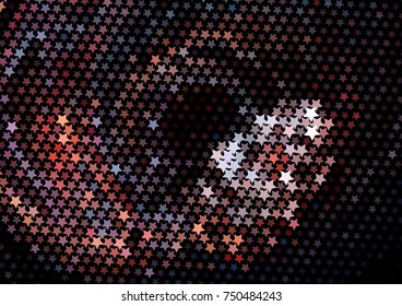 Abstract background with stars. Halftone effect. Vector clip art