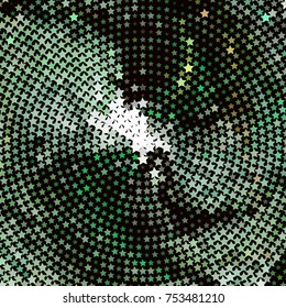 Abstract background with stars. Halftone effect. Vector clip art