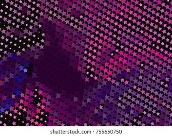 Abstract background with stars. Halftone effect. Vector clip art