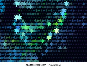 Abstract background with stars. Halftone effect. Vector clip art
