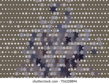 Abstract background with stars. Halftone effect. Vector clip art