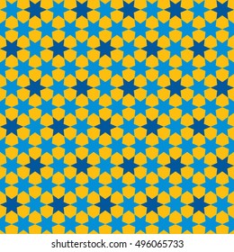 Abstract background with stars. Hanukkah seamless pattern