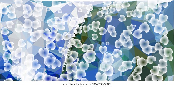 Abstract background with stars. Horizontal banner, texture, flyer, layout, postcard. Vector clip art