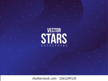 Abstract Background with Stars, Purple Universe