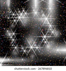 abstract background with stars and sparkles- vector illustration 