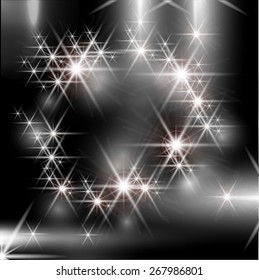 abstract background with stars and sparkles- vector illustration