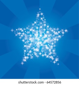 Abstract background with stars and stripe