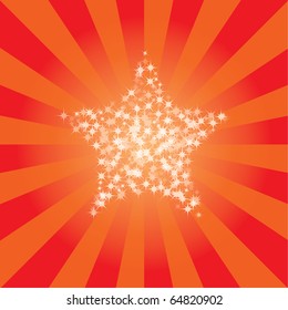 Abstract background with stars and stripe