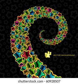 Abstract background with stars. Vector illustration.