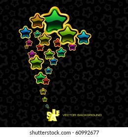 Abstract background with stars. Vector illustration.