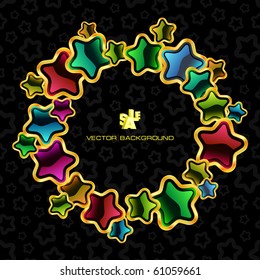 Abstract background with stars. Vector illustration.