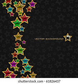 Abstract background with stars. Vector illustration.