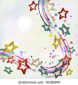 Abstract background with stars. Vector illustration.