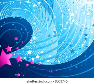 Abstract background with stars. Vector illustration.