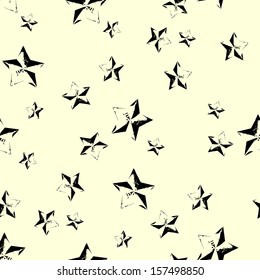 Abstract background with stars, vector seamless pattern 