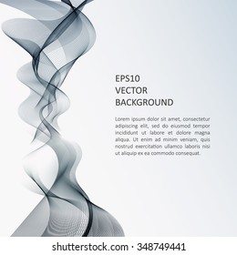 Abstract background with steel waves. Poster or brochure template.