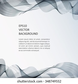 Abstract background with steel waves. Poster or brochure template.