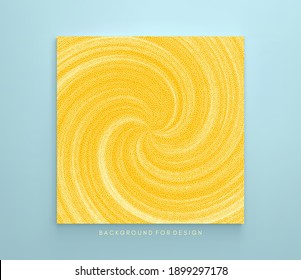 Abstract background with stipple effect. Rotation and swirling movement. Motion vector Illustration for advertising, marketing or presentation.