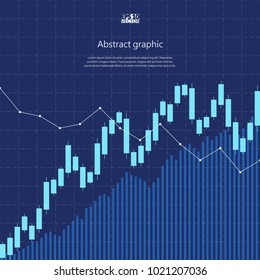 Abstract background with stock graph. Eps10 Vector illustration.