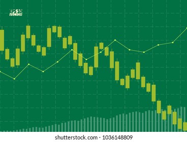 Abstract background with stock graph. Eps10 Vector illustration.