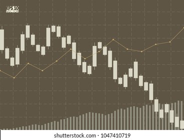 Abstract background with stock graph. Eps10 Vector illustration.