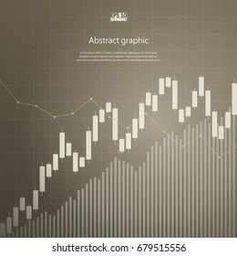 Abstract background with stock graph. Eps10 Vector illustration.