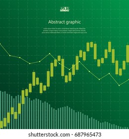 Abstract background with stock graph. Eps10 Vector illustration.