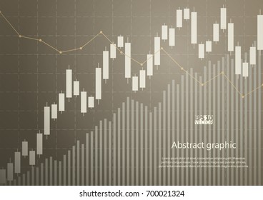 Abstract background with stock graph. Eps10 Vector illustration.