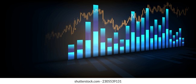 abstract background stock market chart or forex trading graph in financial investment or economy business concept