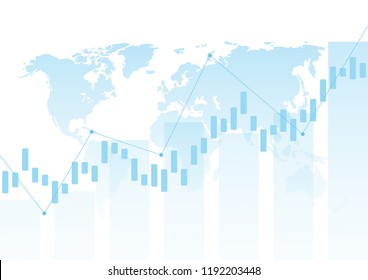 Abstract Background Stock Market And Exchange. Stock Market Data. Vector Illustration