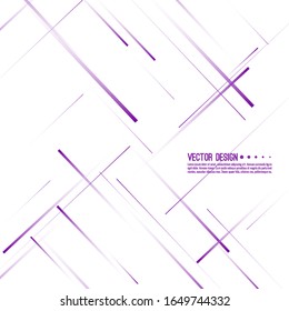 Abstract background with straight intersecting diagonal purple lines. Vector illustration in minimal style for fashion, techno design.