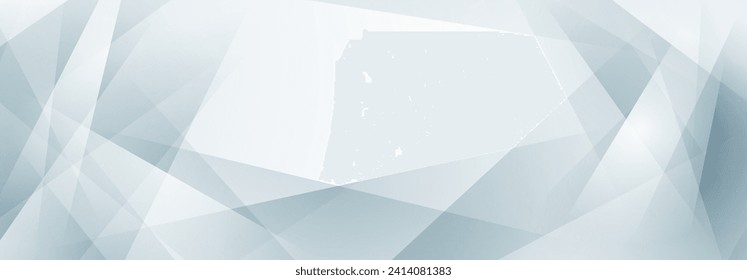 Abstract background of straight intersecting lines and translucent polygons in gray colors