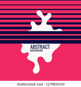 Abstract background with straight lines and splashes in minimalistic flat style. Bright vector illustration
