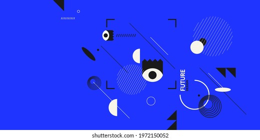 Abstract background with straight lines and splashes in minimalistic flat style. Bright vector illustration for sport